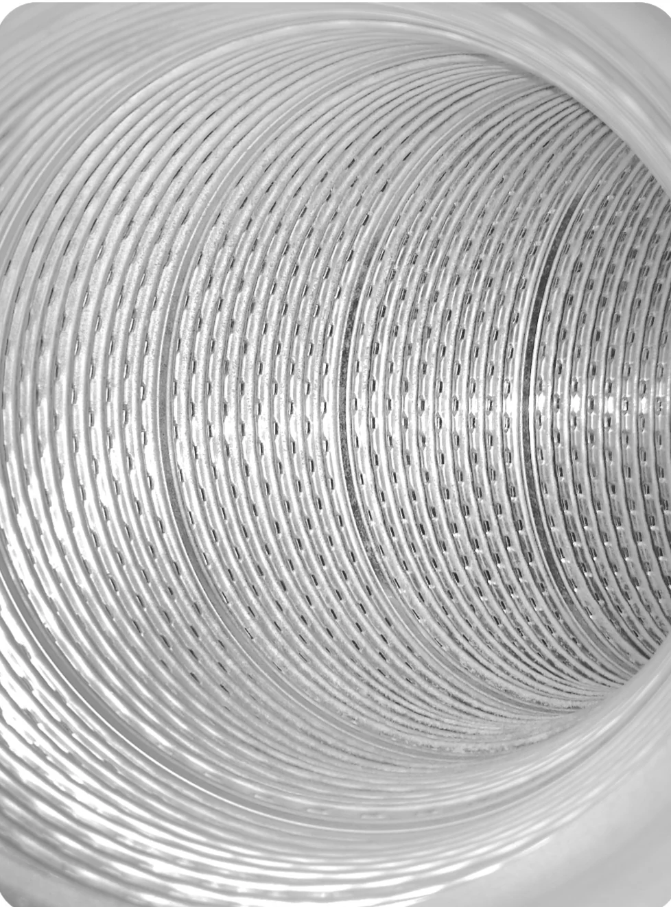 Detalj av ventilasjonskanal etter rens